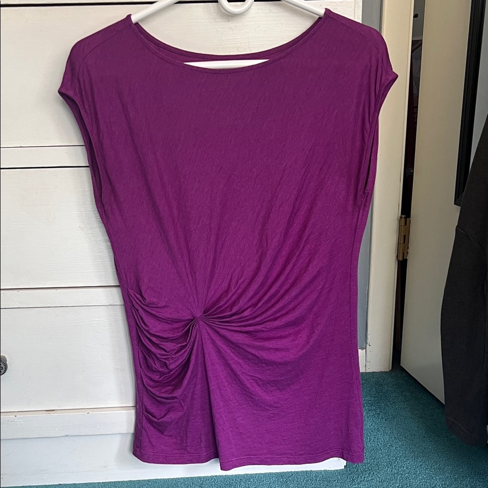 Ann Taylor LOFT Purple Women Top SZ Medium Classic Chic Business Casual Vibrant